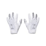 Under Armour boys Youth F8 Football Gloves , White (100)/Metallic Silver , Youth Medium