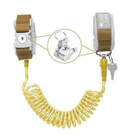 Toddler Harness Walking Leash- Child Anti Lost Wrist Link - Child Safety Harness - Upgrade with Reflective(6.5ft) - for Boys and Girls,Not Easy to Open Without Key (Yellow)