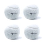 Magicorange 4 PCS Precut Walker Tennis Balls for Furniture Legs and Floor Protection, Heavy Duty Long Lasting Felt Pad Glide Coverings (White)