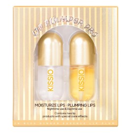 KISSIO Lip Plumper,2 PCS Natural Lip Plumper,Plumping Lips Serum,Plumping Lips Balm,Hydrated,Plump Day and Night,11ml
