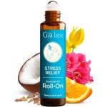 Gya Labs Stress Relief Essential Oil Roll On - 0.34 Fl Oz - Travel Size Roller for Camping, Skin, Aromatherapy Relief, Convenience