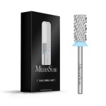MelodySusie Large Barrel 3/32\'\' Tungsten Carbide Nail Drill Bit, Fast Remove Acrylic Gel, Cuticle Gel Polishing for Manicure Pedicure, Silver, Series Bit-S, 4XC
