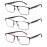 CRGATV 3-Pack Reading Glasses for Men Blue Light Filtering Full Frame Metal Readers Anti Uv/Eye Strain/Glare (+3.25 Magnification Strength)