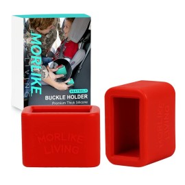 Morlike Silicone Belt Buckle Seatbelt Holder (RED)