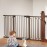 Cumbor 29.7-57 Extra Wide Baby Gate for Stairs, Mom\'s Choice Awards Winner-Dog Gate for Doorways, Pressure Mounted Walk Through Safety Child Gate for Kids Toddler, Tall Pet Puppy Fence Gate, Brown