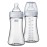 Chicco Duo 9oz. Hybrid Baby Bottle with Invinci-Glass Inside and Plastic Outside | Dishwasher, Bottle Warmer, and Electric Sterilizer Safe | Intui-Latch Nipple | Clear/Grey, 2pk