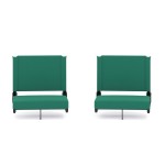 Flash Furniture Grandstand Portable Stadium Seats for Bleachers or Benches, Folding Padded Stadium Chairs with Handle, Pack of 2, 500 lb. Weight Capacity, Hunter Green