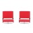 Flash Furniture Grandstand Portable Stadium Seats for Bleachers or Benches, Folding Padded Stadium Chairs with Handle, Pack of 2, 500 lb. Weight Capacity, Red