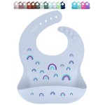 otterlove Silicone Bib - 100% Pure Platinum LFGB Baby Bibs with No Fillers - Wide Food Catching Pocket - Easy Clean - Mess Proof - Dishwasher Safe - BPA and Phthalate Free