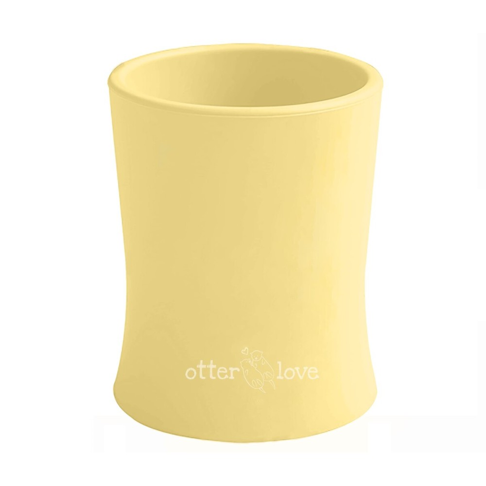 otterlove Silicone Baby & Toddler Training Cup - Pediatric OT Approved - 100% Platinum Pure LFGB Silicone - Unbreakable - Plastic Free - Tiny Cup Perfect for Baby Led Weaning (Sunshine)