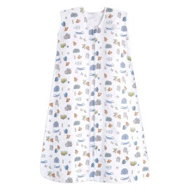 HALO SleepSack, 100% Cotton Wearable Blanket, Swaddle Transition Sleeping Bag, TOG 0.5, Great Barrier Reef, Large, 12-18 Months