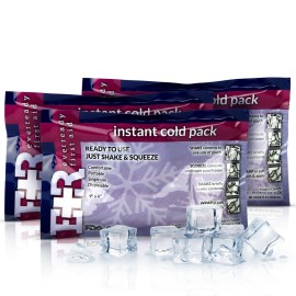 Ever Ready First Aid Disposable Cold Compress - Instant Ice Pack for Injuries, Swelling & Pain Relief - 4.5 x 7 - FSA/HSA Eligible - 3 Pack