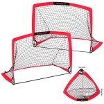 Soccer Goal with Carry Bag, 9MM Strengthen Pole & Nets Arched Design, Backyard Kids Soccer Goals Set 2Packs 3.6\'x2.7\' Portable Pop Up Soccer Nets for Toddler, Adults, Youth Games, Sports, Play, Gifts