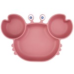 Linowos Silicone Suction Plate for Toddlers - Self Feeding Training Divided Plate Dish and Bowl for Baby and Toddler, Fits for Most Highchairs Trays, BPA Free Microwave Dishwasher Safe