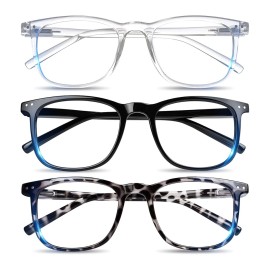 Blue Light Blocking  , Blue Blocker Computer Glasses for Men Women, Anti Glare 400 UV & Eye Strain Fake Square Glasses