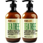Tea Tree Oil Shampoo and Conditioner Set - Sulfate and Paraben Free Treatment for Oily Hair and to Help Reduce Your Itchy and Dry Scalp - Healthy Anti Dandruff Formula for Men and Women