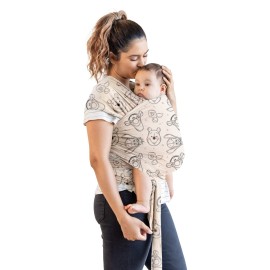 Moby Baby Wrap Carrier Featherknit for Newborns to Toddlers (8-33lbs), Infant Sling Carrier, Lightweight & Hands Free Design, Adjustable for All Body Types (Disney\'s Winnie The Pooh & Pals)