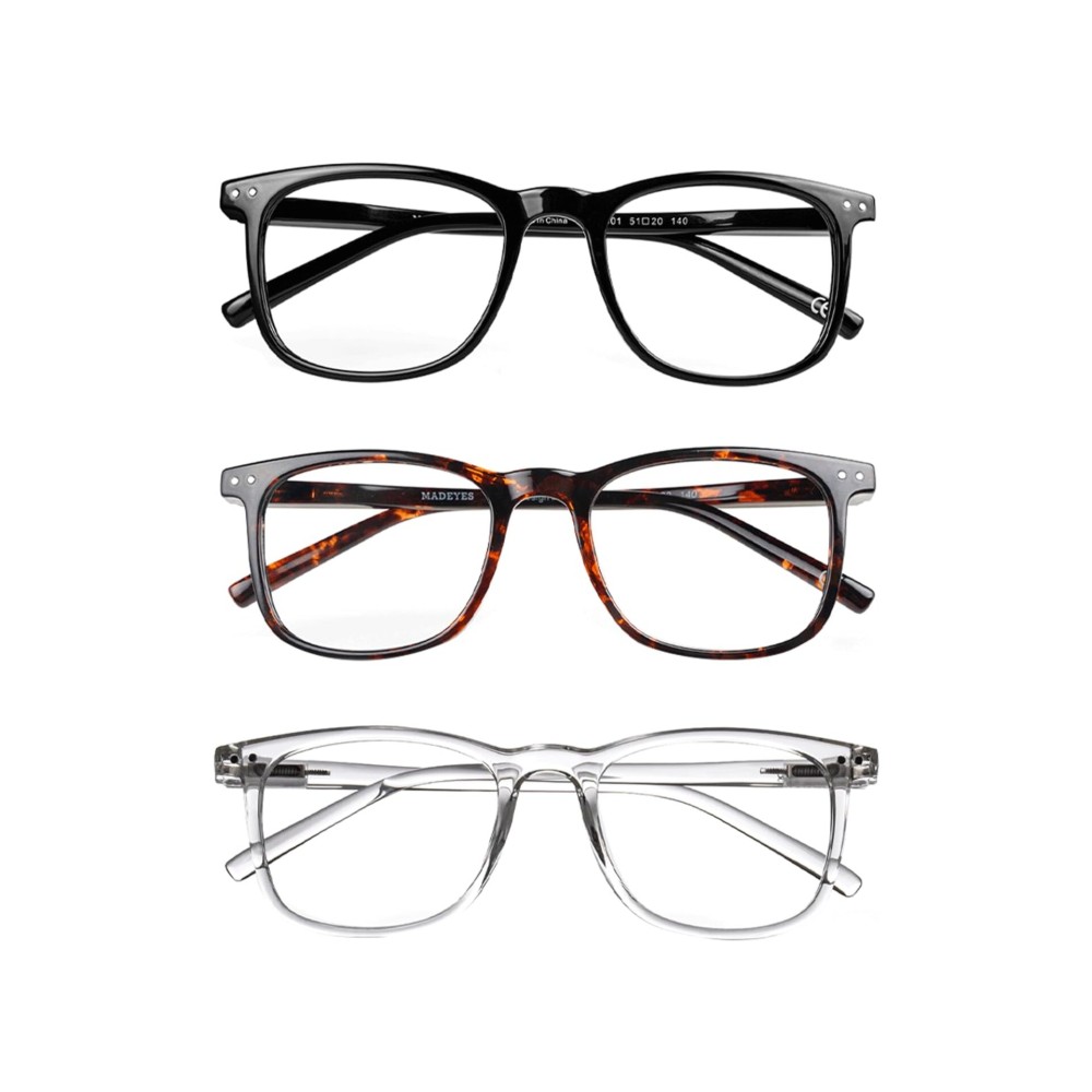 AOSM Blue Light Blocking Glasses, Blue Blocker Computer Glasses for Men Women, Anti Glare 400 UV & Eye Strain Fake Square Glasses