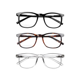 AOSM Blue Light Blocking Glasses, Blue Blocker Computer Glasses for Men Women, Anti Glare 400 UV & Eye Strain Fake Square Glasses