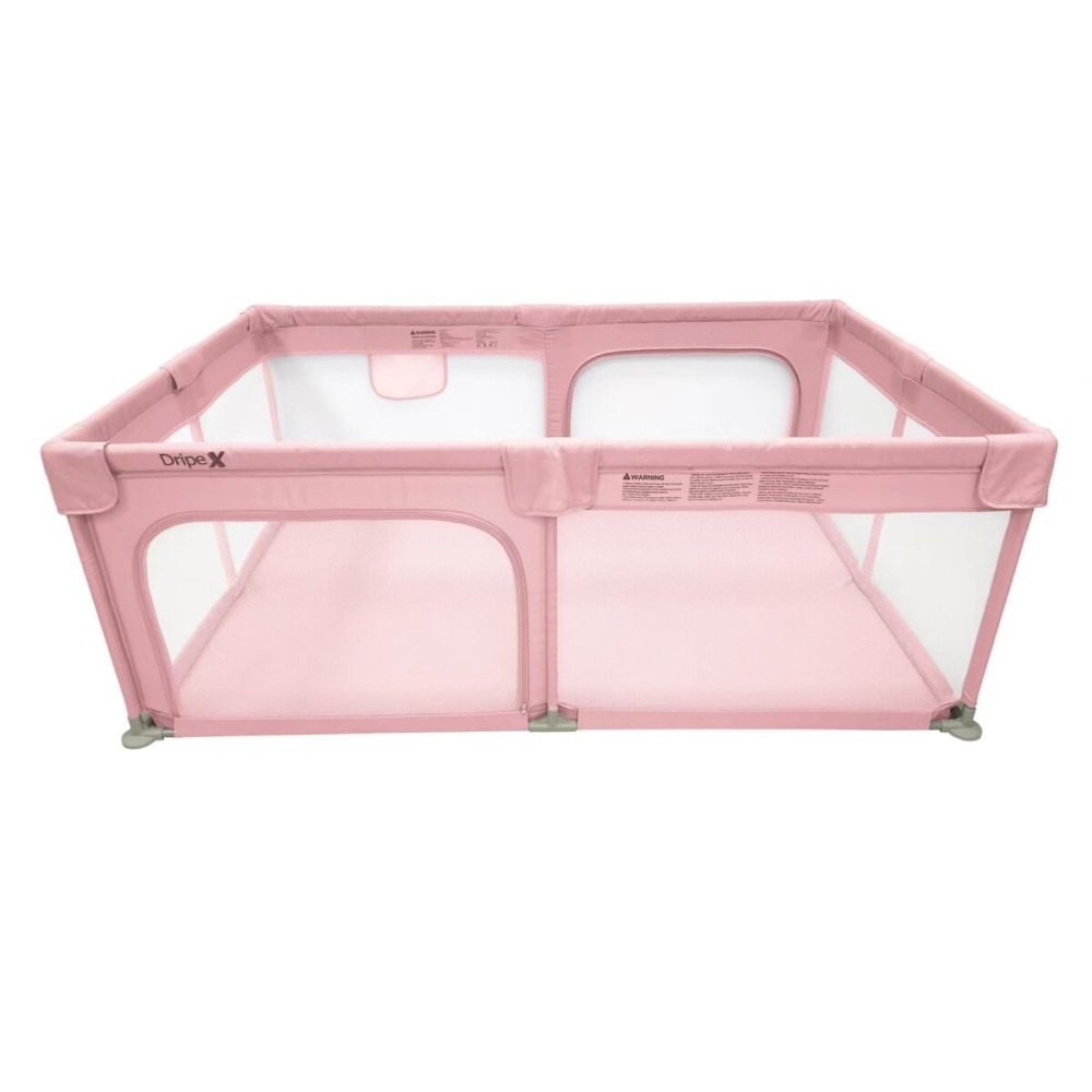 Dripex Baby Playpen, 5050 Play Pens for Babies and Toddlers, Safe Anti-Fall Play Yard with Gates, Baby Fence with Breathable Mesh, Indoor & Outdoor Kids Activity Center, Pink