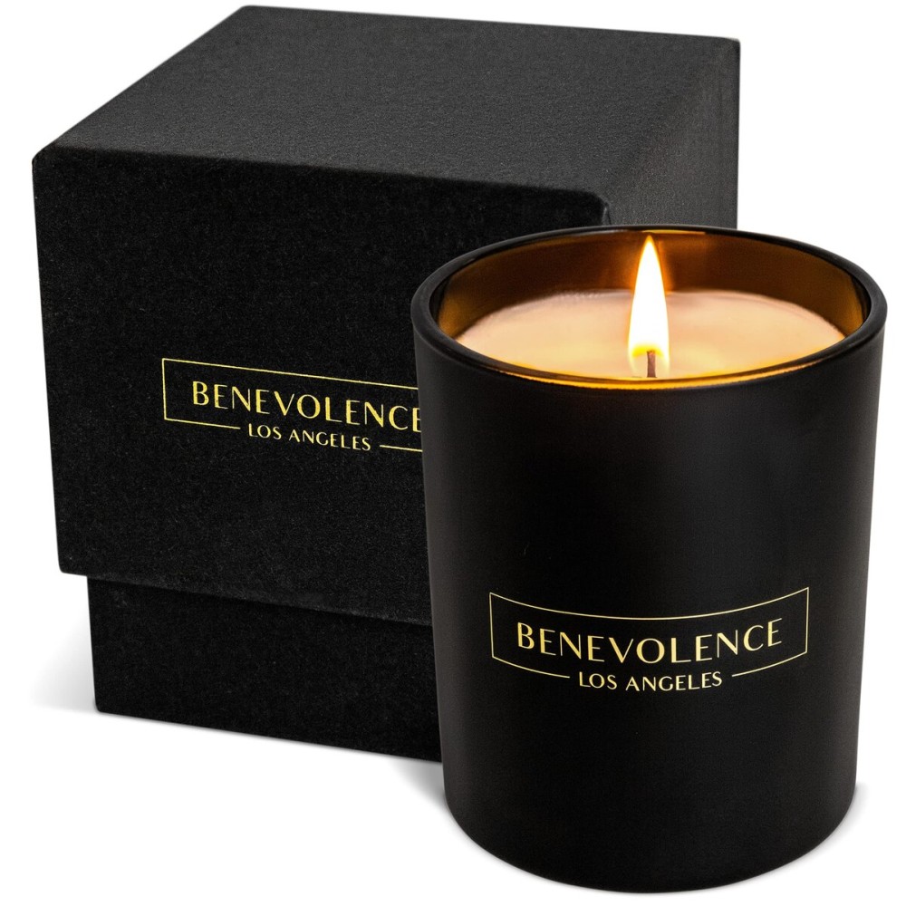 Benevolence LA Lavender, Mint & Sage Scented Candle | Soy Christmas Candles, Black Candle for Home | Holiday Candles Gifts for Women and Men | Home Fragrance | Aromatherapy| 8oz, 45 Hour Burn