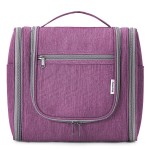 Hanging Toiletry Bag for Women Travel Makeup Bag Organizer Toiletries Bag for Cosmetics Essentials Accessories (Large, Dark Purple)