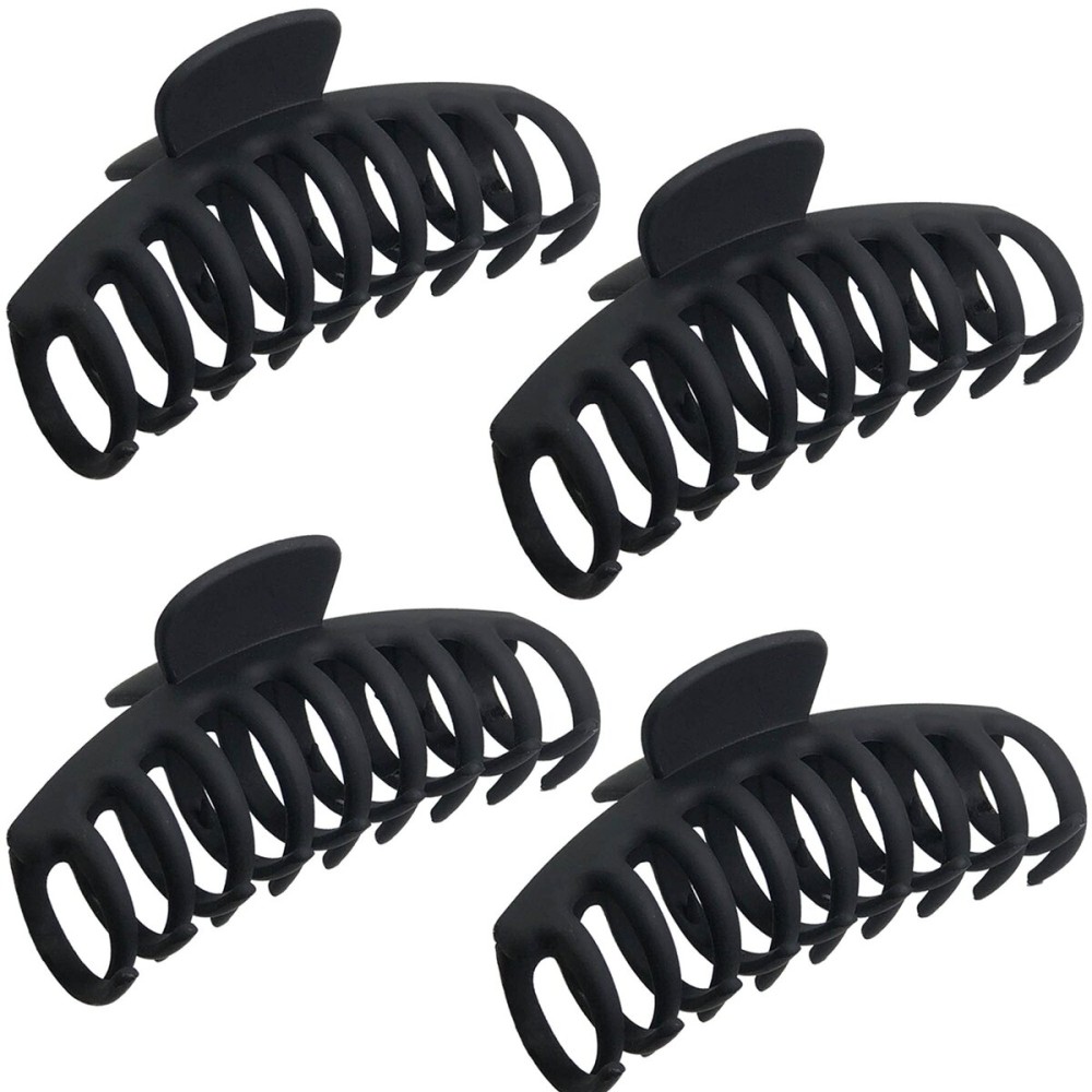 OWIIZI Large Hair Claw Clips for women, 4.3 Matte Jumbo Hair Clips Non-Slip Ponytail Barrette Strong Hold Claw Clips for girls Long Thick Hair (4packs)