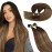 Ugeat Flat Tip Hair Extensions Dark Brown Mix Medium Brown K Tip Human Hair Extensions Blonde Balayage By Hot Fusion Ktips Low Damage Short Length 14 Inch 50S 50G