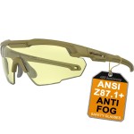 HTS HUNTERSKY S57 Yellow Lens Ballistic Tactical Shooting Glasses ANSI Z87+ UV400 Anti-Fog Eyewear for Airsoft Range Security and Outdoor Sports, for Men and Women