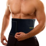 TESETON Mens Waist Trainer, Sweat Waist Trainer for Men Women, Sweat Band Blet for Lower Belt Fat, Sweat Wraps for Abdominal Home and Outdoor Workout Fitness Exercise 01 Black S