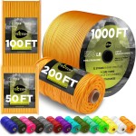 TECEUM Paracord Type III 550 Honey Gold - 200 ft - 4mm - Tactical Rope MIL-SPEC - Outdoor para Cord -Camping Hiking Fishing Gear and Equipment - EDC Parachute Cord - Strong Survival Rope 089