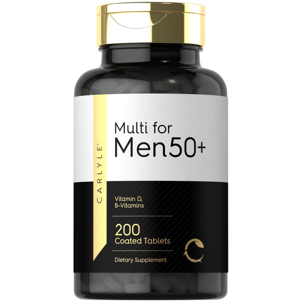 Carlyle Multivitamin for Men 50+ | 200 Count | with B Vitamins, Vitamin D, Magnesium & Zinc | Specially Designed for Men Over 50 | Non-GMO, Gluten Free Supplement