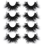 Mink Eyelashes Volume Dramatic False Eyelashes Thick Long Mink Lashes Wispy Strip Curly Fake Eyelashes by Calphdiar