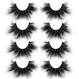 Mink Eyelashes Volume Dramatic False Eyelashes Thick Long Mink Lashes Wispy Strip Curly Fake Eyelashes by Calphdiar