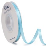 Ribbli Light Blue Baby Blue Double Faced Satin Ribbon,1/4 x Continuous 25 Yards,Use for Bows Bouquet,Gift Wrapping,Baby Shower,Floral Arrangement