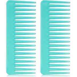 Patelai Wide Tooth Comb Large Hair Detangling Comb for Curly, Wet Dry Hair, No Handle Detangler Accessories(Cyan)