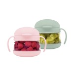 Ubbi Tweat No Spill Snack Container for Kids, BPA-Free Tritan, Toddler Snack Container, Sage & Pink