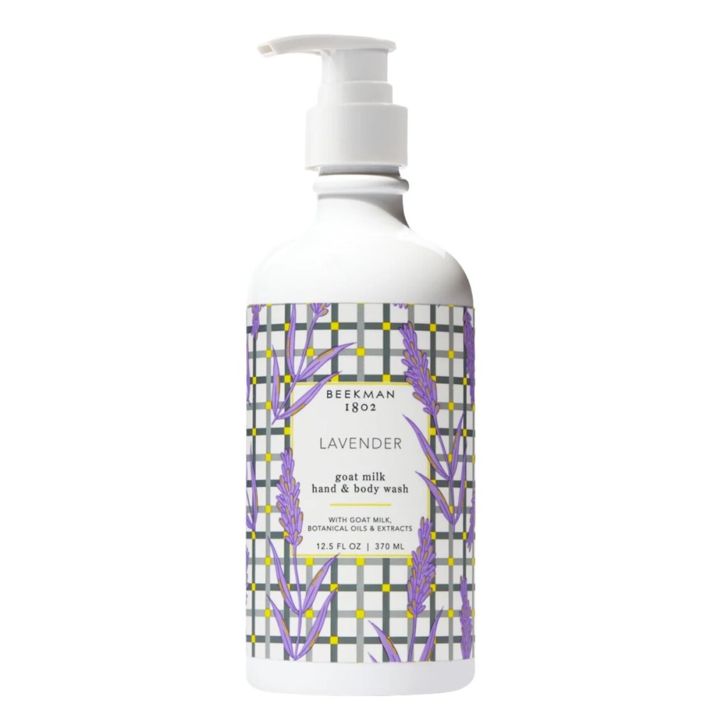 Beekman 1802 Goat Milk Hand Wash - Lavender - Scented - 12.5 fl oz - Moisturizing & Gentle - Good for Sensitive Skin - Cruelty Free - Ready for Use, Pump Inserted