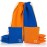 Play Platoon Professional Cornhole Bags - Set of 8 Regulation All Weather Two Sided Bean Bags for Pro Corn Hole Game - 4 Orange & 4 Royal Blue