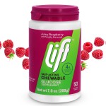 Lift Glucose Fast-Acting Glucose Chewable Energy Tablets, Raspberry, 50 ct Jar (Pack of 1)