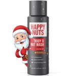 HAPPY NUTS Big Wood Body and Nut Wash - Moisturizing Men\'s Shower Gel, Bodywash with Deep Cleanse for Sensitive Skin - Men\'s Body Soap