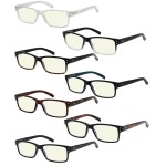Eyekepper 7-pack Reading Glasses Blue Light Blocking for Men +2.75