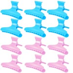 Ondder 12 Pack Butterfly Hair Clamps Clips Hair Claw Clips Salon Pro Section Clip for Styling Sectioning Cutting Coloring Hair Clips Hairdressing Salon Tool Hair Accessories for Women Girls