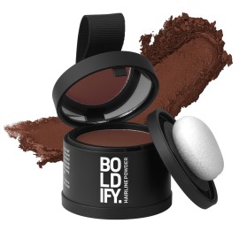 BOLDIFY Hairline Powder - Root Touch Up Hair Color for Gray Coverage - Bald Spot Concealing Hair Powder for Women & Men - 24-Hour Stain-Proof - Auburn