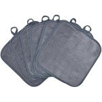 BloomSesame Makeup Remover Cloths for Face, Eye, Lips - Reusable Makeup Remover Pads Soft Microfiber Facial Cleansing Cloths 8 x 8 inch 6 Pack (Gray)