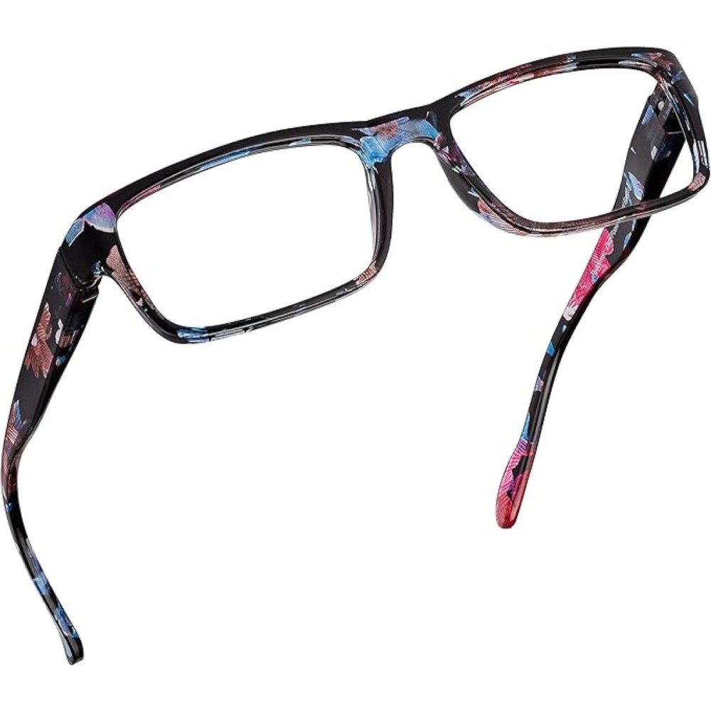 Readerest 3.0 Blue Light Reading Glasses - Lightweight Computer Glasses - Eye Strain, UV Glare Protection (Floral)