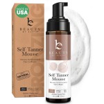 Self Tanner Mousse - USA Made with Natural & Organic Ingredients, Self Tanning Mousse for Fake Tan, Sunless Tanner for Pale Skin, Clear & Non Toxic Tanning Foam for Streak Free Finish, No Orange Color
