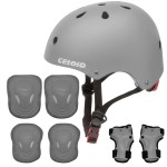 CELOID Kids Helmet Pad Set,Adjustable Kids Skateboard Bike Helmet Knee & Elbow Pads Wrist Guards 5-8 years Kids Protective Gear Set for Girls Boys Bicycle Bike Roller Skating Scooter Rollerblade Sport