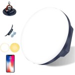 IODOO 16500mAh 3000LM 3000K 6000K Flashlight Portable LED Camping Lantern Rechargeable Light 60W with Magnet IP65 Waterproof Tent Light Power Failure