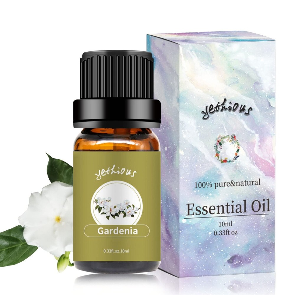 yethious Gardenia Essential Oil, 100% Pure Organic Gardenia Aromatherapy Oil for Diffuser, Humidifier, Soap, Candle, Perfume